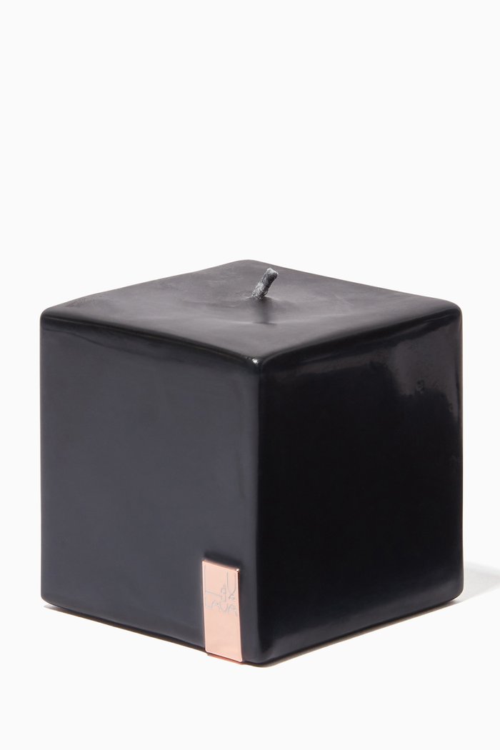 

Stormy Desert Small Pillar Candle, 225g, Black