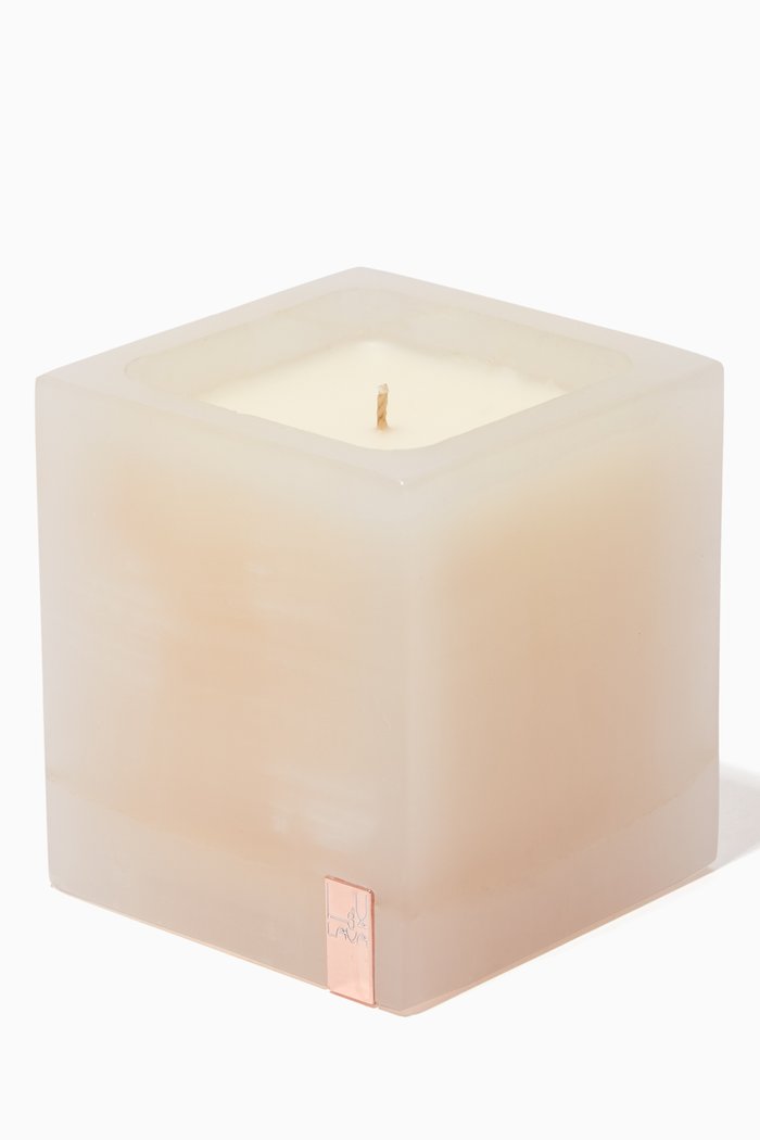 

Arabian Glow Square Onyx Marble Candle, Pink