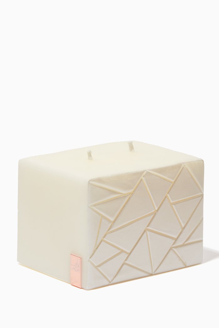 

Moment Douillet Rectangle Candle, 430g, White