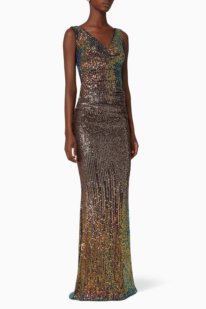 

Sequin Embellished Dress, Metallic