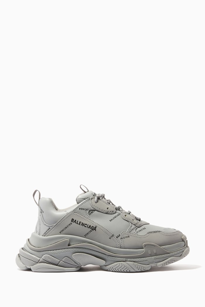 

Triple S Allover Logo Sneakers, Grey