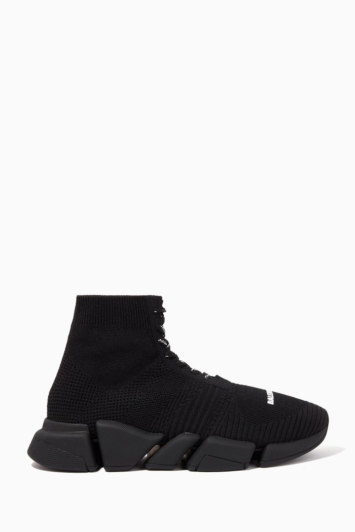 Speed.2 Lace-Up in Jacquard Knit, Black