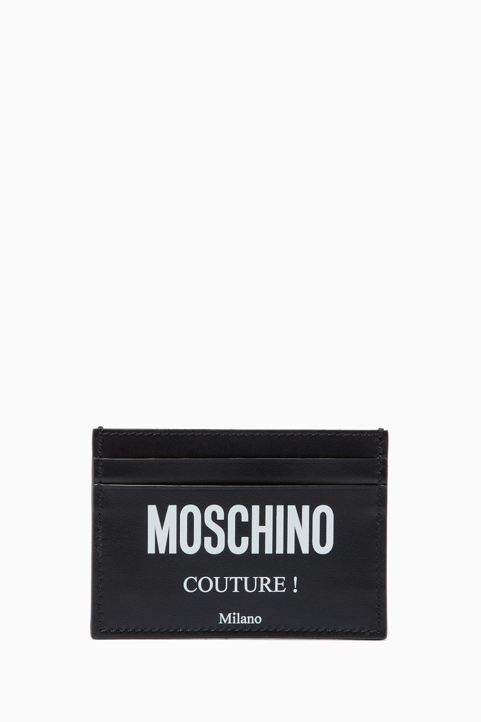 

Logo Cardholder in Leather, Black