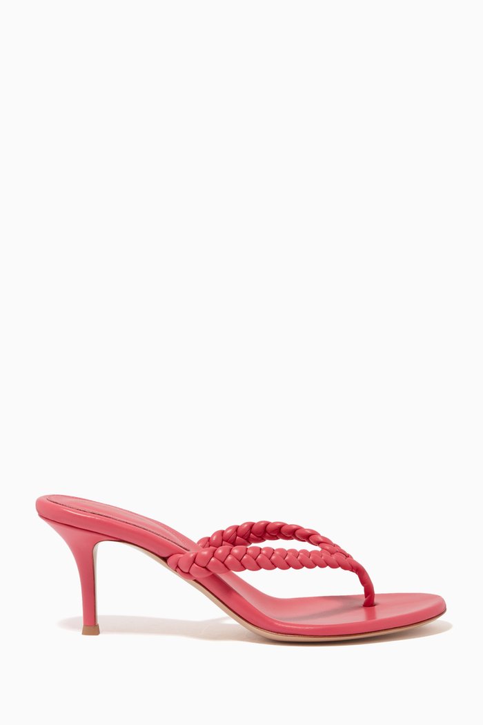 Tropea 70 Thong Sandals in Nappa, Pink
