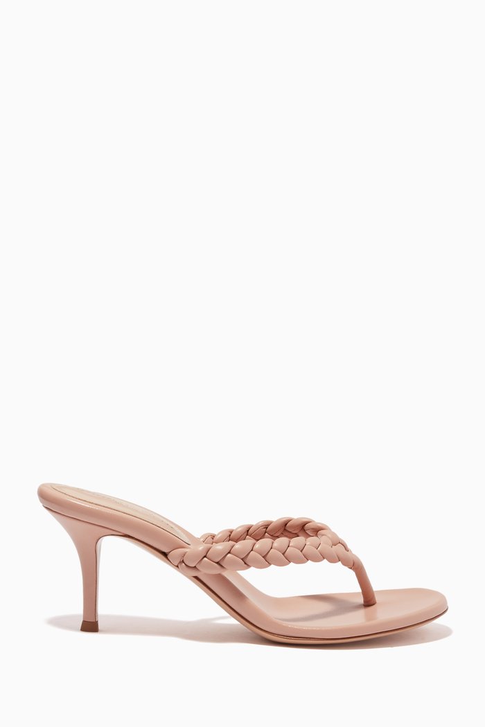 

Tropea 70 Thong Sandals in Nappa, Neutral