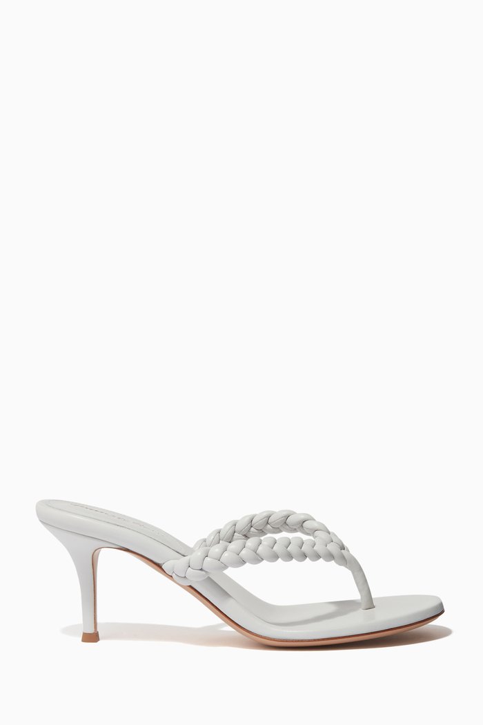 

Tropea 70 Thong Sandals in Nappa, White