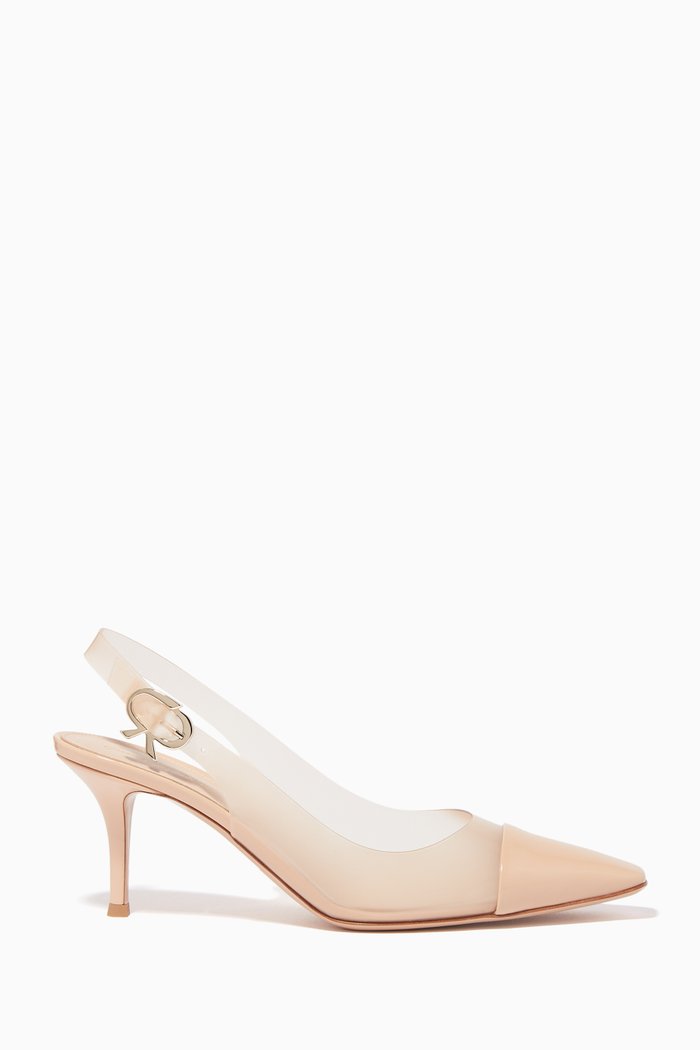 

Juliet 70 Slingback Pumps in Patent Leather, Neutral