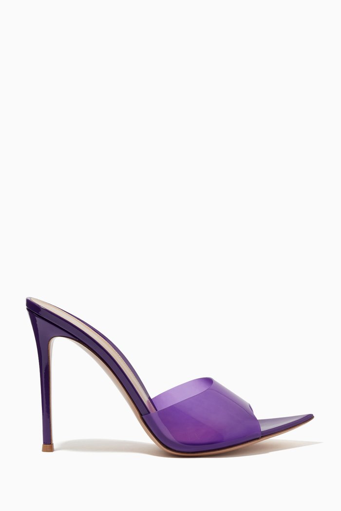 

Elle Plexi 105 Mule Sandals in Patent Leather, Purple