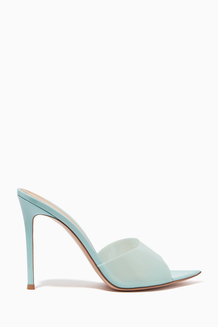 

Elle Plexi 105 Mule Sandals in Patent Leather, Blue