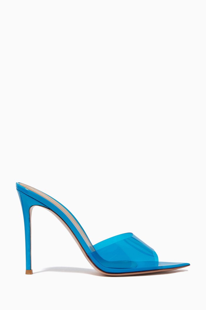 

Elle Plexi 105 Mule Sandals in Patent Leather, Blue