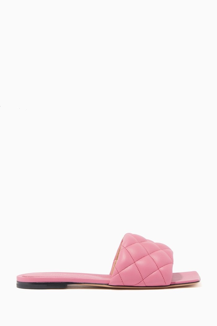 

Ravello Padded Leather Slides, Pink