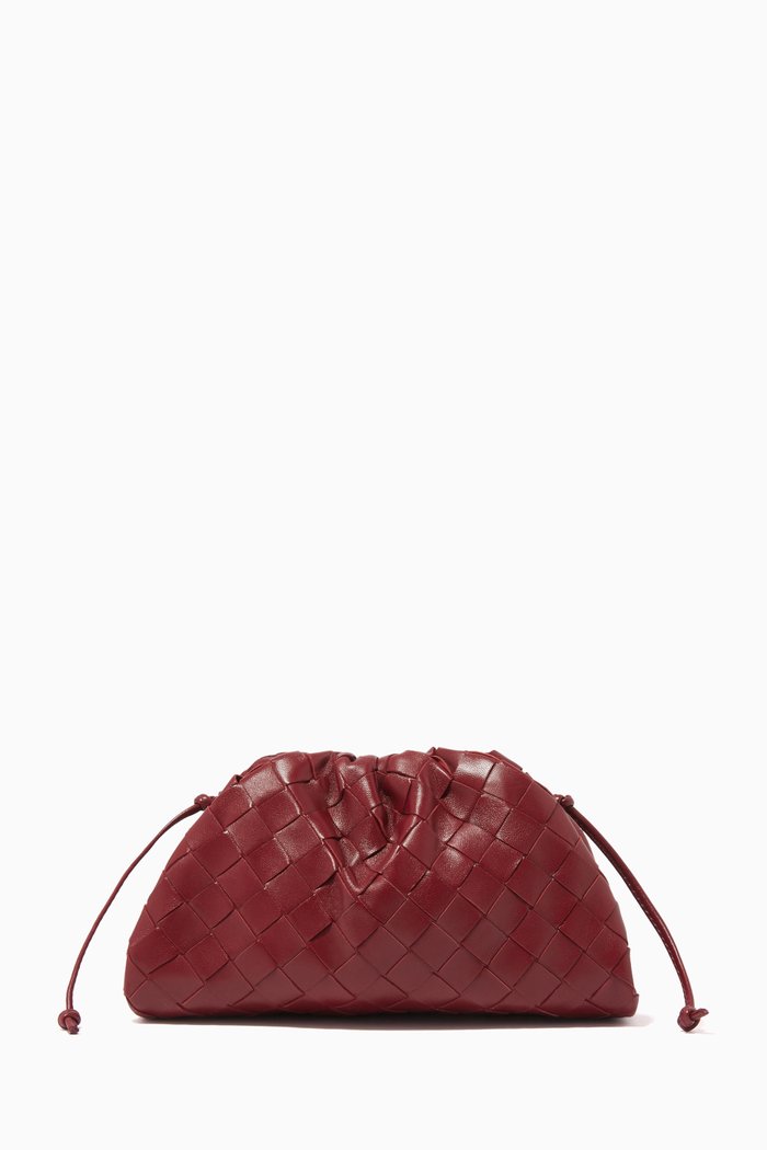 

The Pouch 20 Intrecciato Nappa Bag, Burgundy