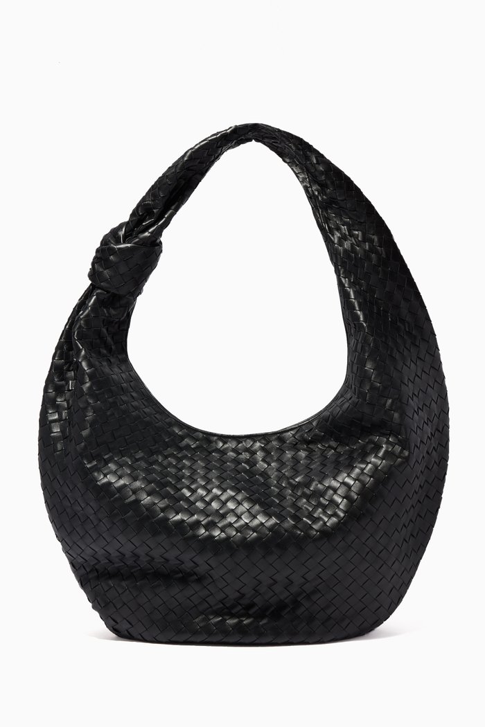 

The Maxi Jodie Hobo Bag in Intrecciato Nappa, Black