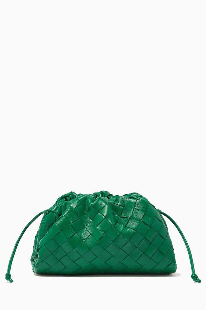 

The Pouch 20 Intrecciato Nappa Bag, Green