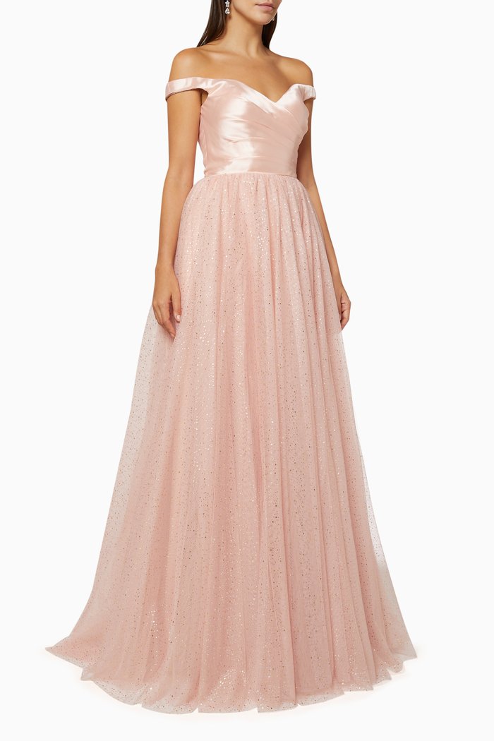 

Satin Tulle Gown, Pink