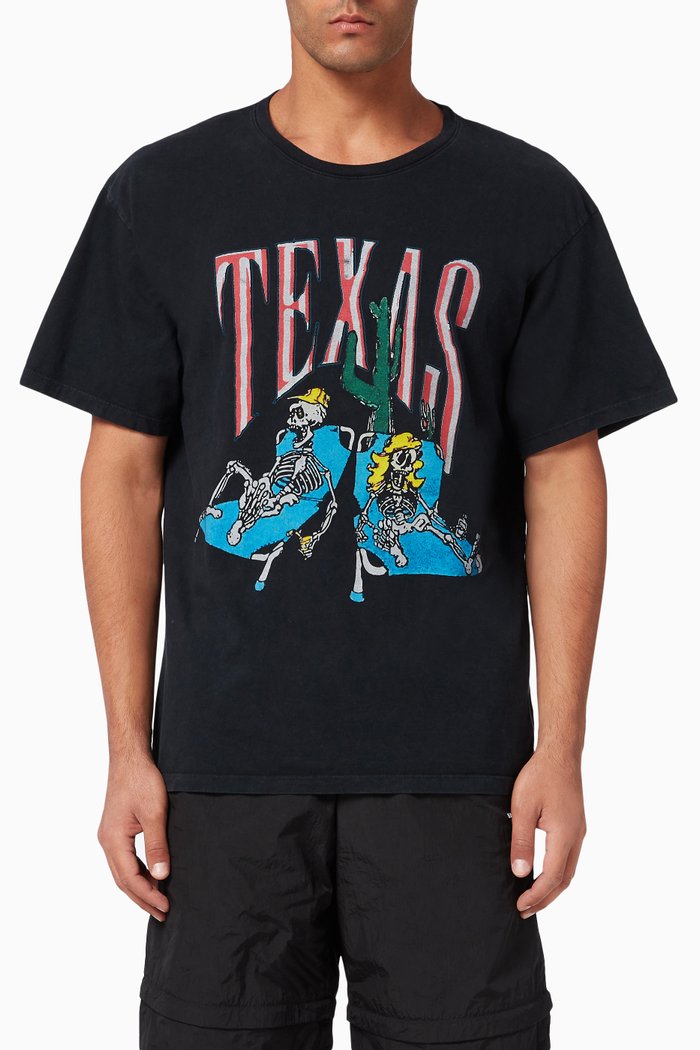 

Don't Cry Texas Cotton T-Shirt, Black