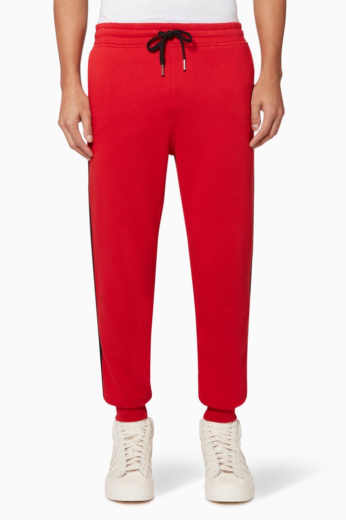 

Cotton Jogger Pants, Red