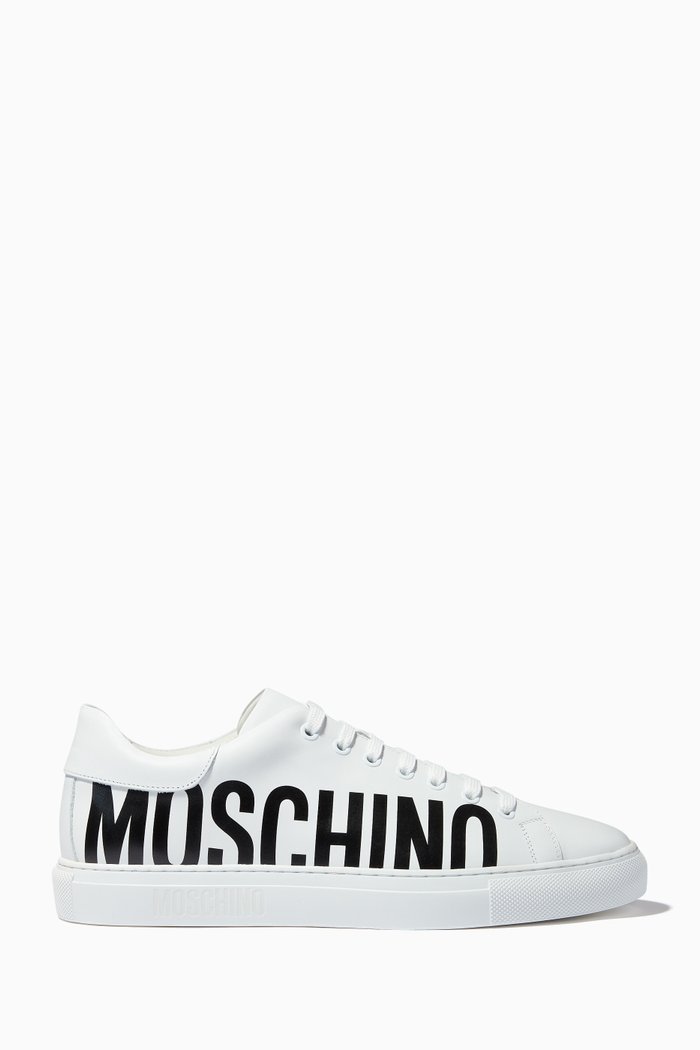 

Logo Sneakers in Leather, White