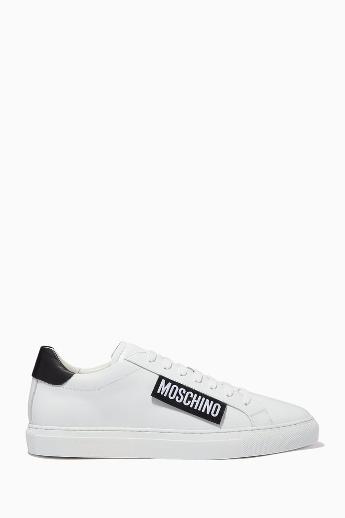

Logo Label Sneakers in Calfksin, White