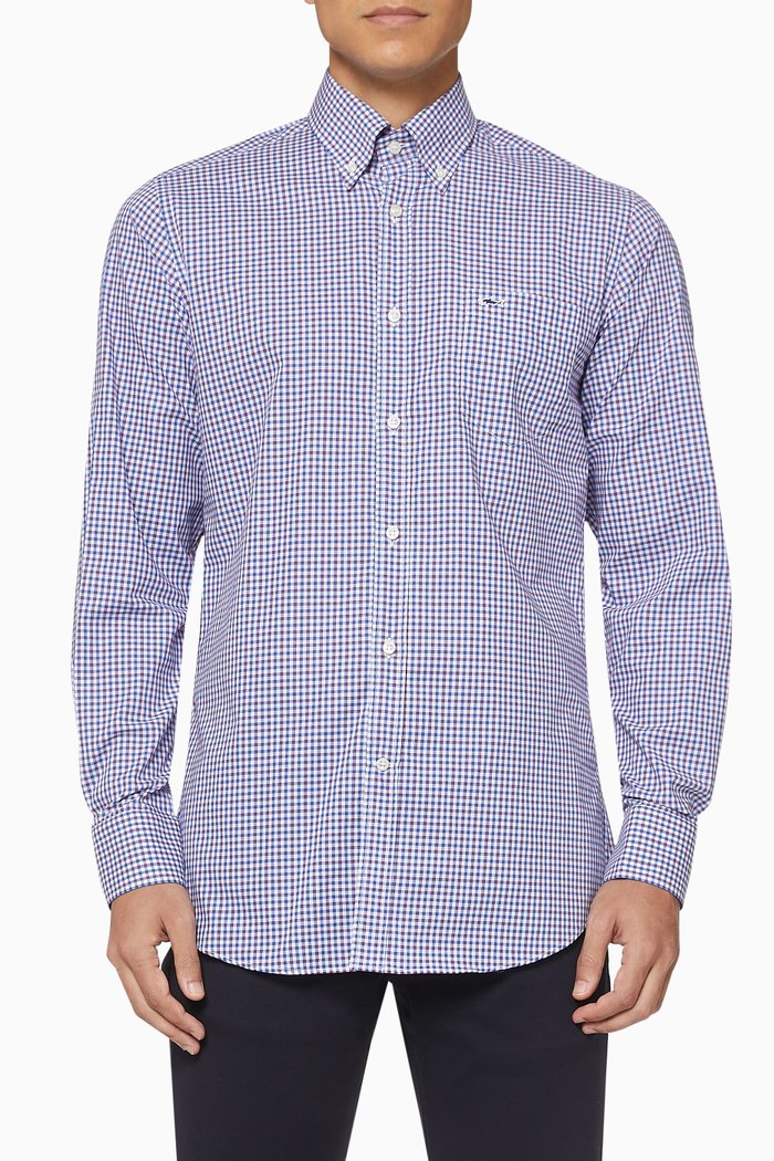 

Check Cotton Shirt, Red