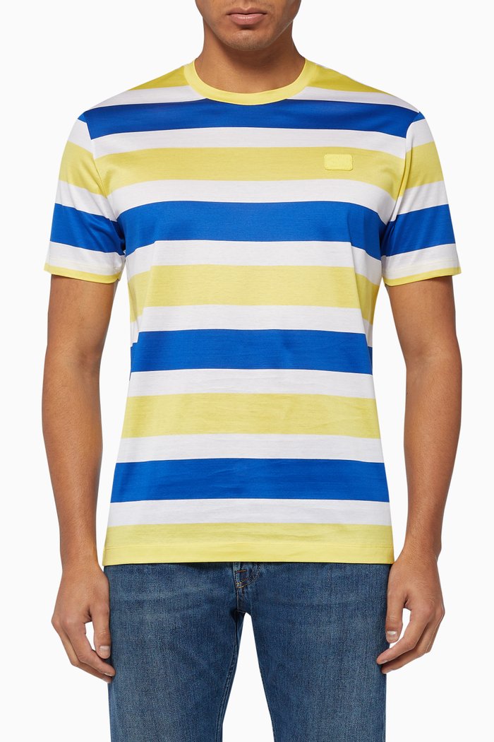

Striped Cotton Crewneck T-Shirt, Multicolour