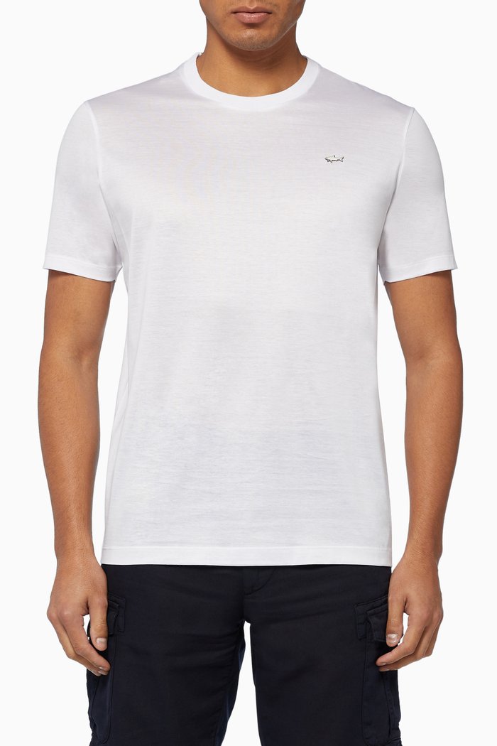 

Shark Badge Organic Cotton T-Shirt, White