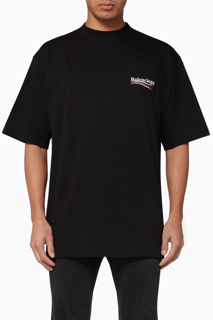 

Political Campaign Large Fit Vintage Jersey T-Shirt, Black