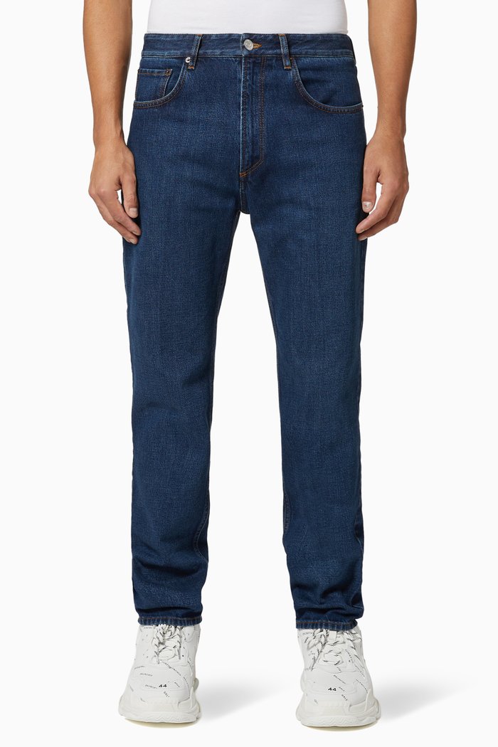 

Slim Pants in Twisted Denim, Black