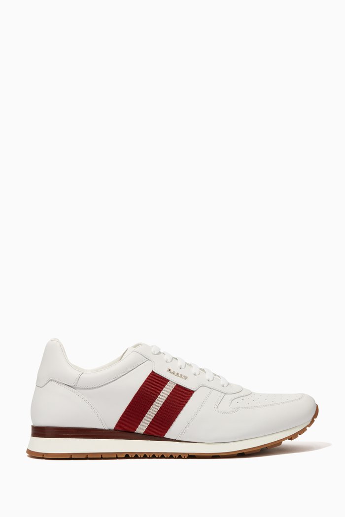 Astel Leather Sneakers, Black