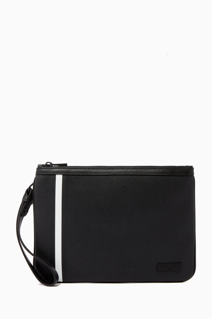 

Bex Coated Canvas Pouch, Black
