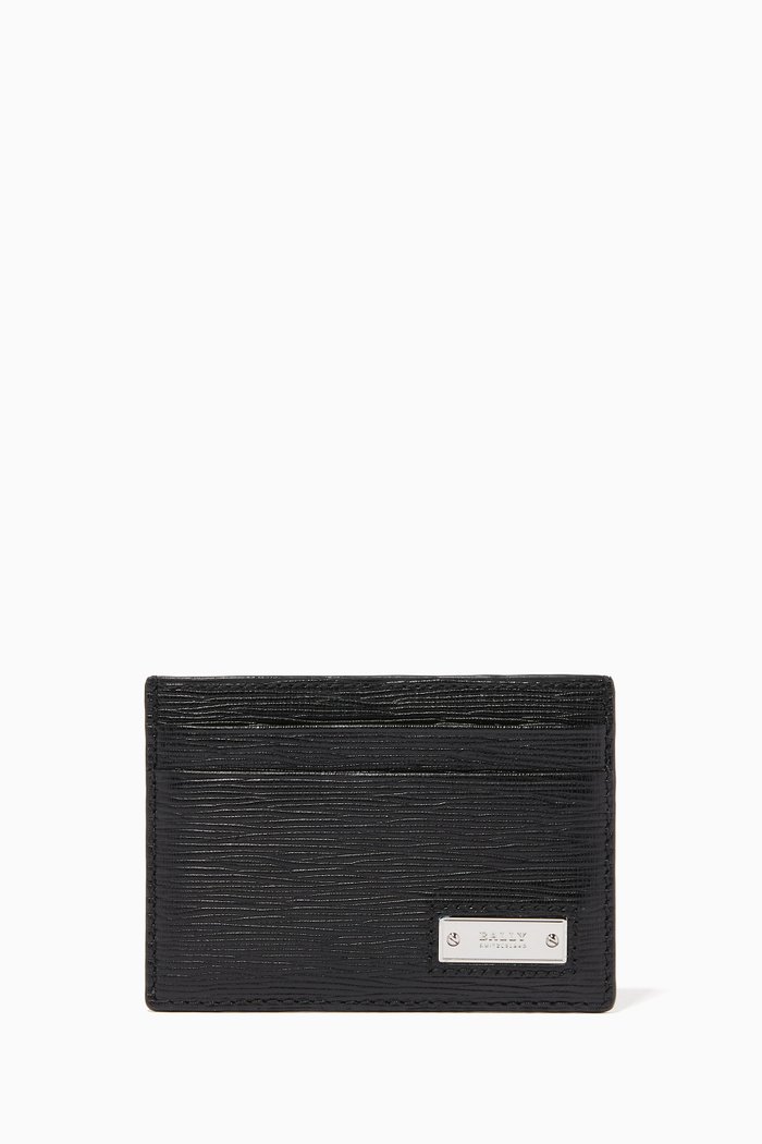 

Bhar Leather Card Holder, Black