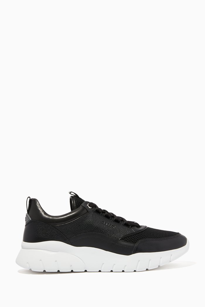 Birky Calf Leather Sneakers, Black