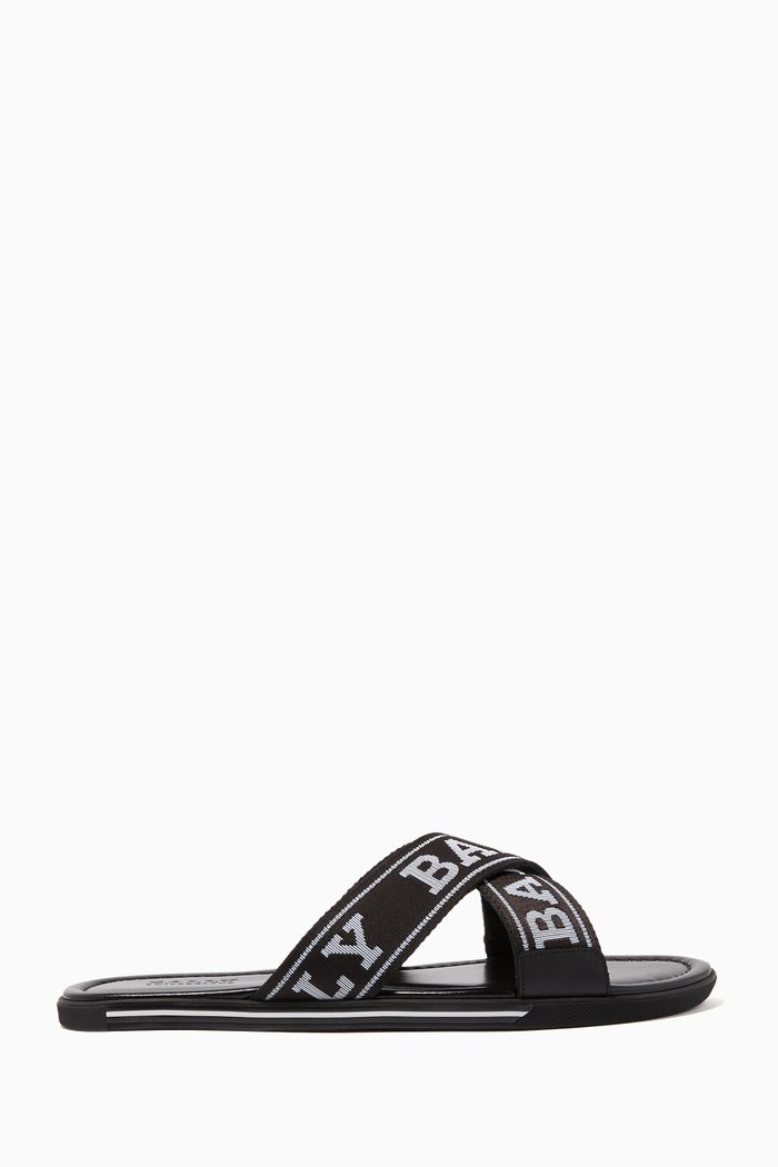 

Bonks Fabric Sandals, Black