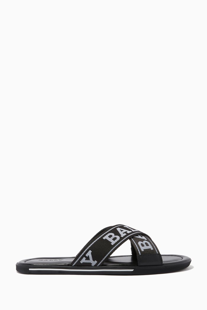 

Bonks Fabric Sandals, Black