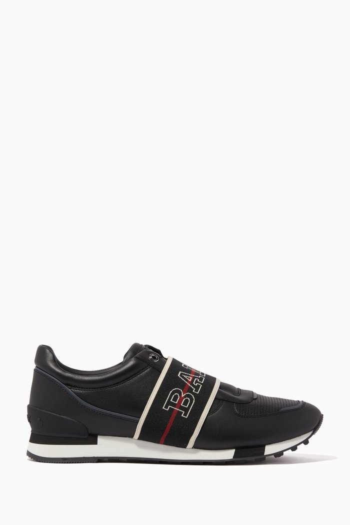 

Gabryel Calf Leather Sneakers, Black