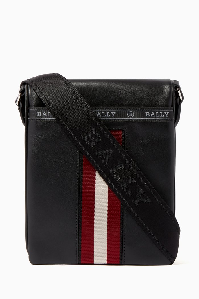 

Huya Leather Cross-Body Bag, Black