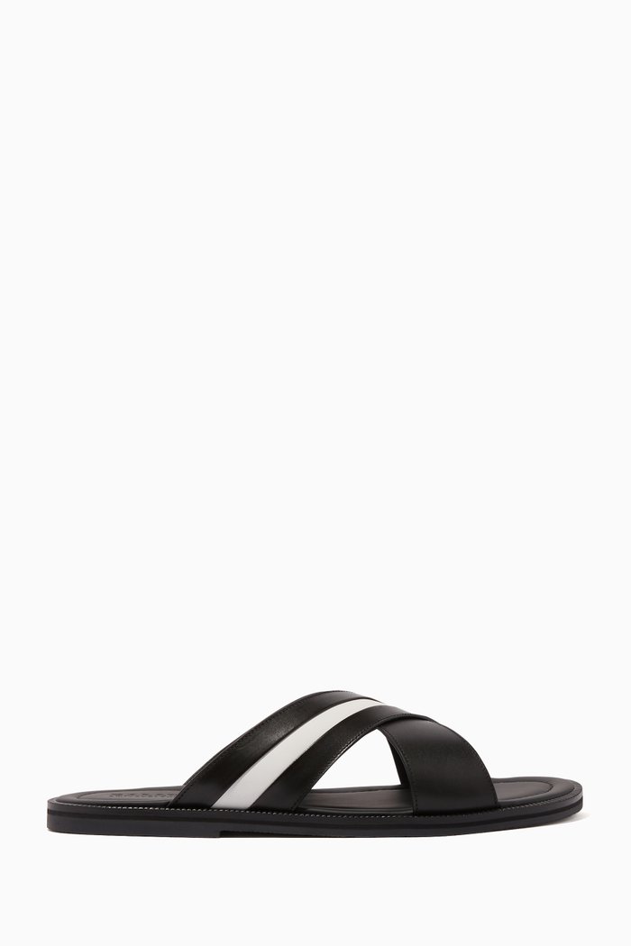 

Jaabir Leather Sandals, Black