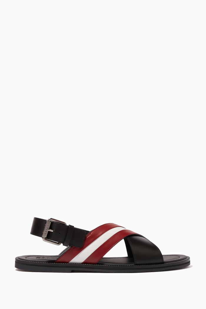 

Jameel Leather Sandals, Black