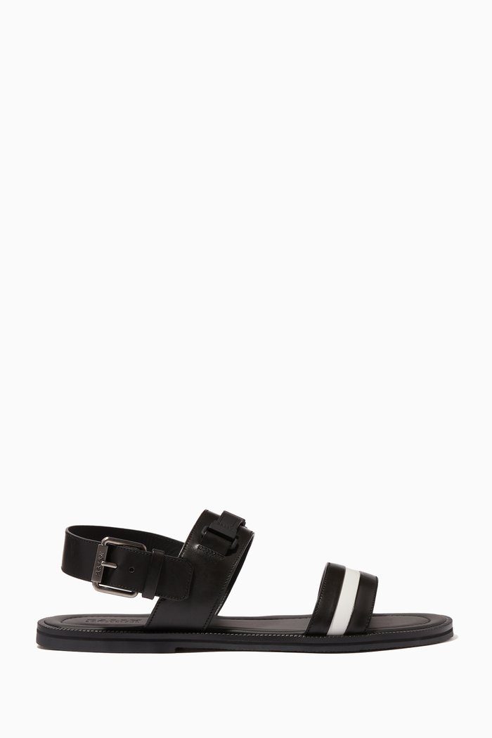 

Jawad Leather Sandals, Black