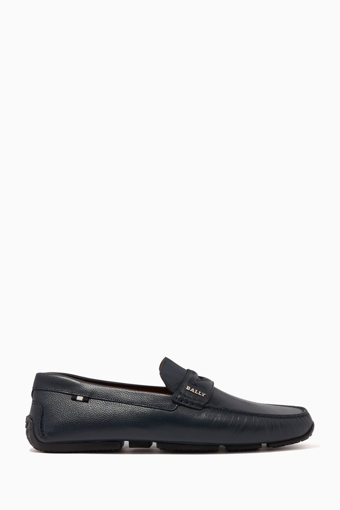 

Pavel Leather Driver Shoes, Blue