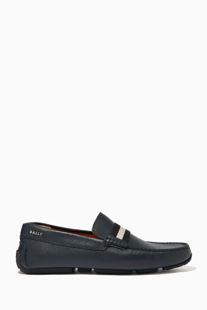 

Pearce Driver Shoes in Leather, Blue
