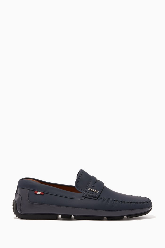 

Pintos Nubuck Leather Moccasins, Blue