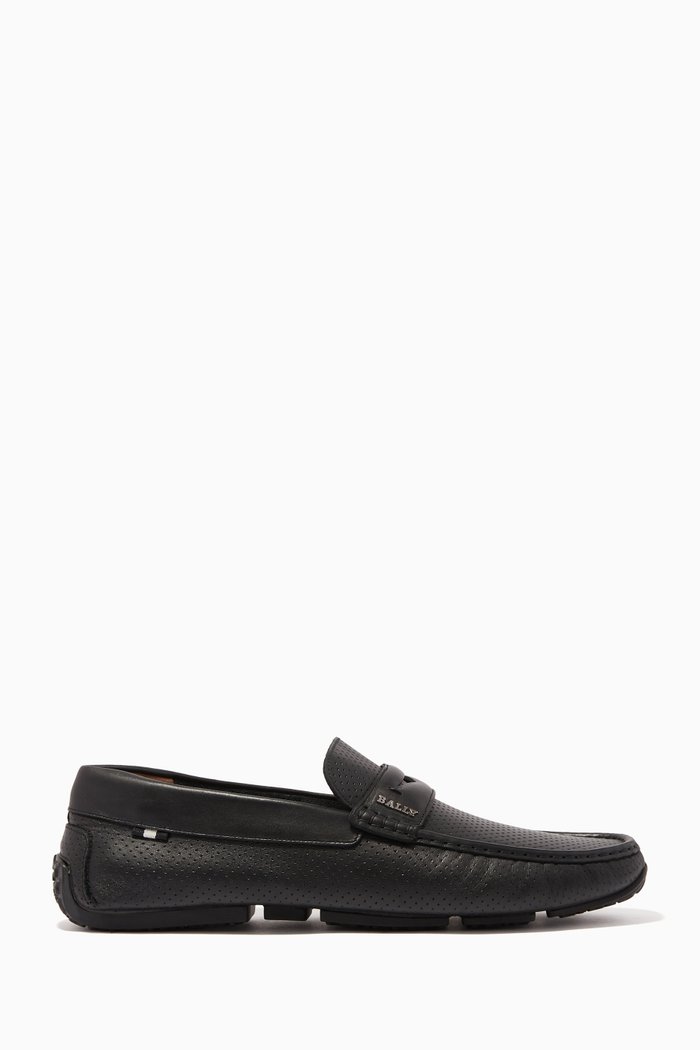 

Piras Calf Leather Driver Shoes, Green
