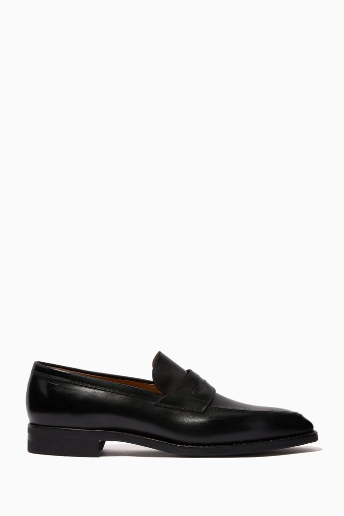 

Score Leather Loafers, Black