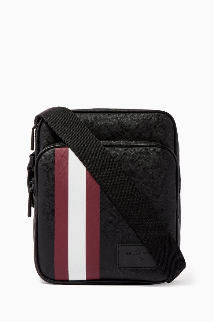 

Sebert Coated Canvas Cross-Body Bag, Black