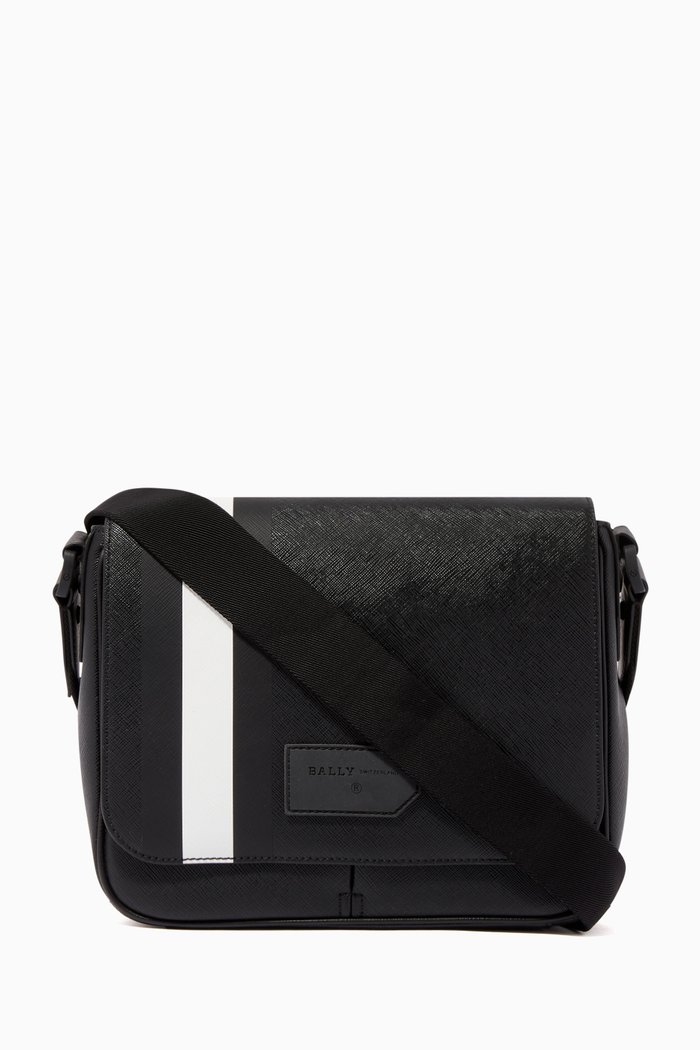 

Surier Coated Canvas Messenger Bag, Black