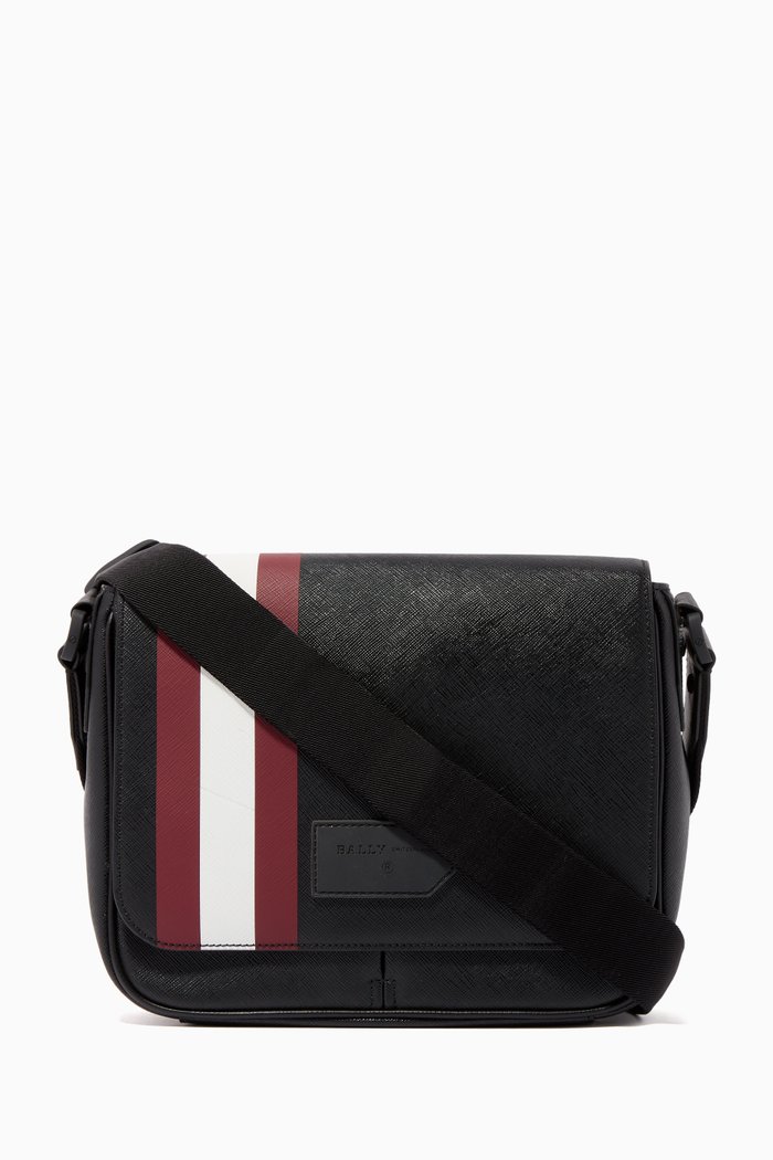 

Surier Coated Canvas Messenger Bag, Black