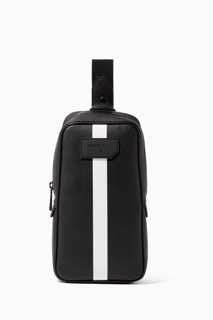 

Tanis Coated Canvas Sling Bag, Black