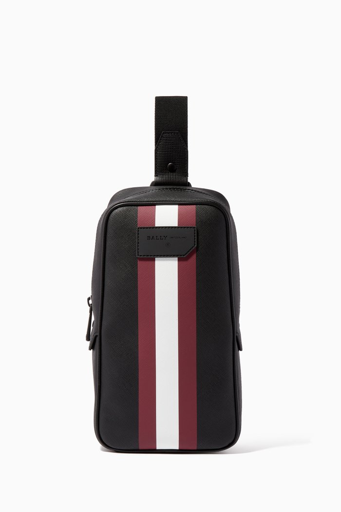 

Tanis Coated Canvas Sling Bag, Black