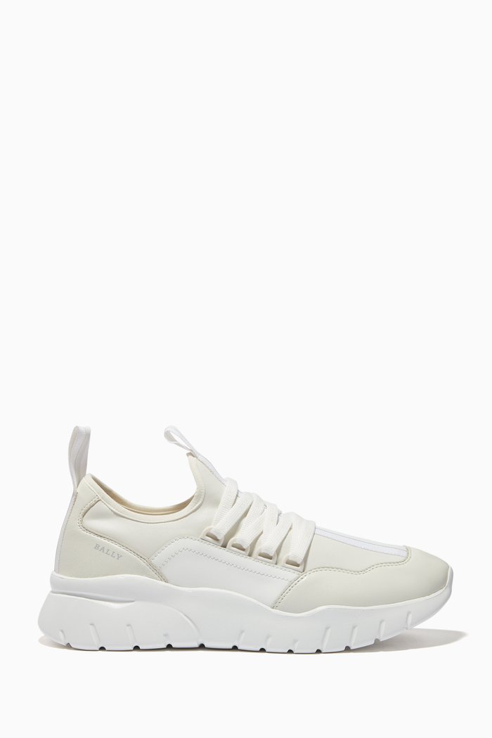 Bise Leather Sneakers, White